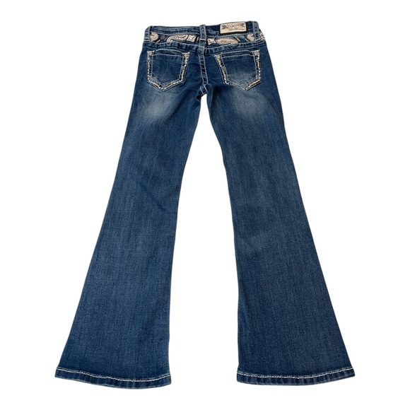 Grace in LA Embroidered Western Cowgirl Bootcut Dark Wash jeans Girl’s size 7 - Picture 1 of 14